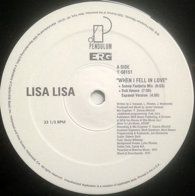Lisa Lisa, When I Fell In Love, (12''), VG, 4201142838