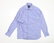 Austin Reed Men's Blue Slim Fit Button-Up Shirt