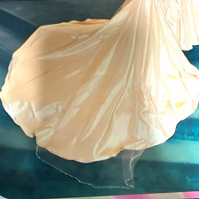 White Tulle Wedding Veil Floor Length