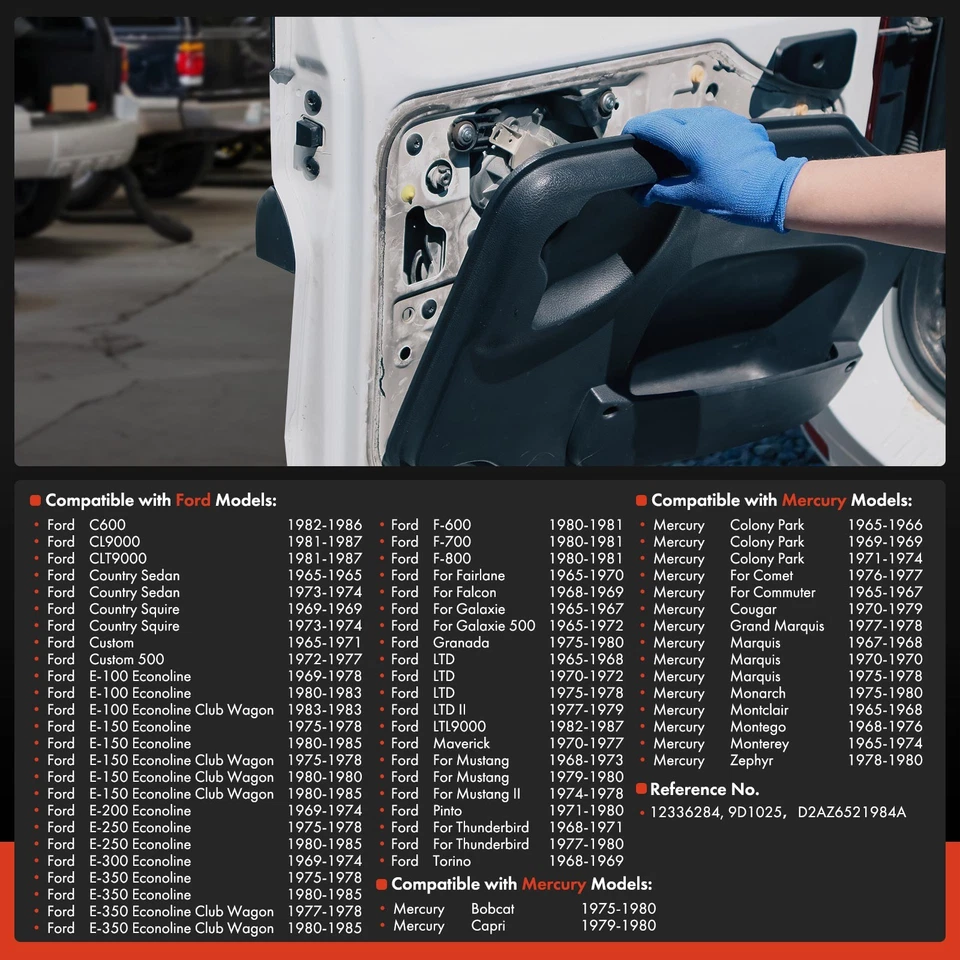 Juego de 2 cilindros de cerradura de puerta con 2 llaves para Ford F-600 F-800 F-700 1980 1981 Mustang Foto 3 de 4