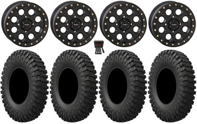 System 3 SB-7 15'' Wheels Black (4+3) 33'' MotoCrusher Tires Polaris RZR