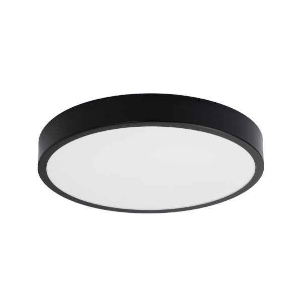 Plafonnier LED noir Onyx 50 en aluminium brossé luxe