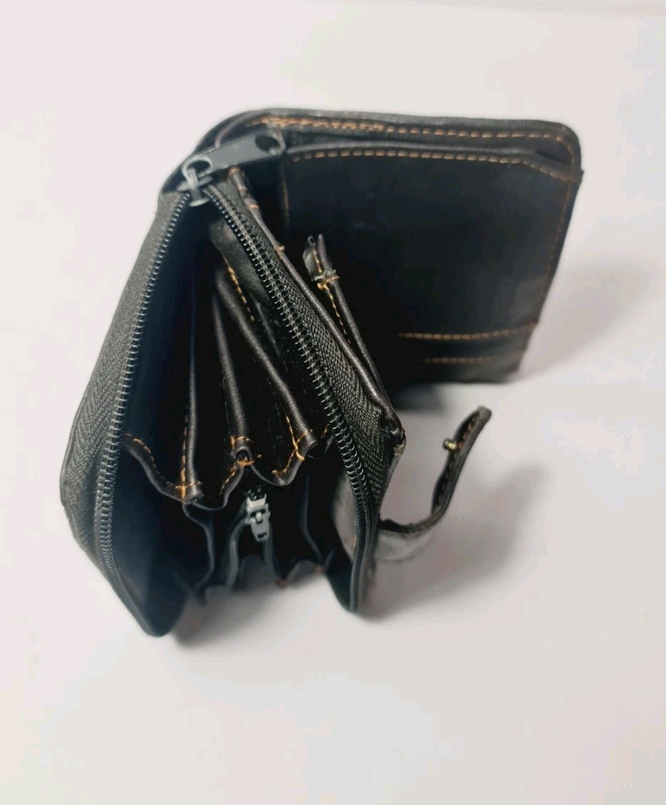 Lorenz Small Dark Brown Patchwork Soft Leather Du… - image 5