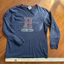 Tommy Hilfiger Youth Boy's Long-Sleeve T-Shirt, Navy Blue. SZ M 12-14