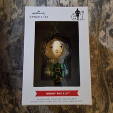 Hallmark Elf Buddy The Elf Christmas Ornament, Blown Glass BRAND NEW