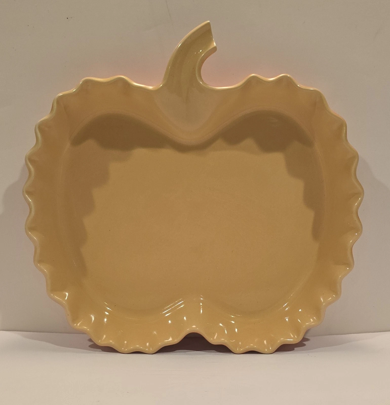 Vintage Chantal Pumpkin 1qt Pie Dish 93-NPMPD21 Exc Cond Used