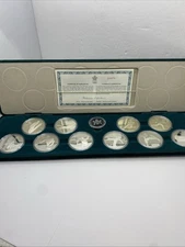 1988 Royal Canadian Mint $20 Silver Olympic Commemorative 10 Coin Set w/COA
