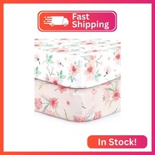 BROLEX Baby Fitted Crib Sheets: Kid Crib Sheets - Set of 2 for Toddler Standard