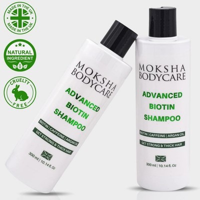 Moksha Biotin & Kollagen Haarverdichtung sulfatfreies Shampoo 300 ml UK kostenloser Versand