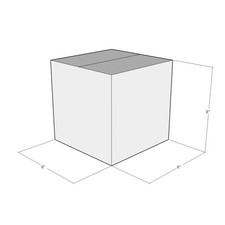 5 8x8x8 White Corrugated Shipping Boxes 48 ECT Double-Wall New
