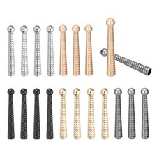 Bolo Tie Tips 20Pcs 2 Inch Long Alloy Tie Replacement End Caps 5 Color