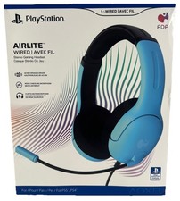 PDP AIRLITE Wired Gaming Headset, Sony PS5/PS4/PS3/PC, Noise-canceling Blue