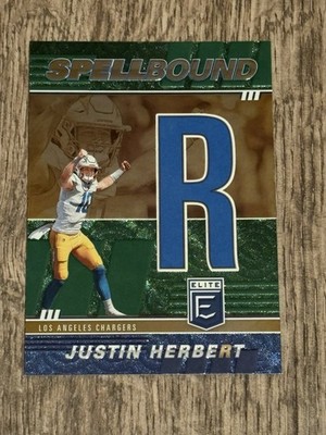 2023 Donruss Elite Justin Herbert Spellbound Green 2nd  R  #SB-JH6 LA Chargers