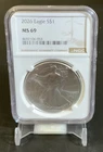 2026 $1 American Silver Eagle NGC MS69 Brown Label
