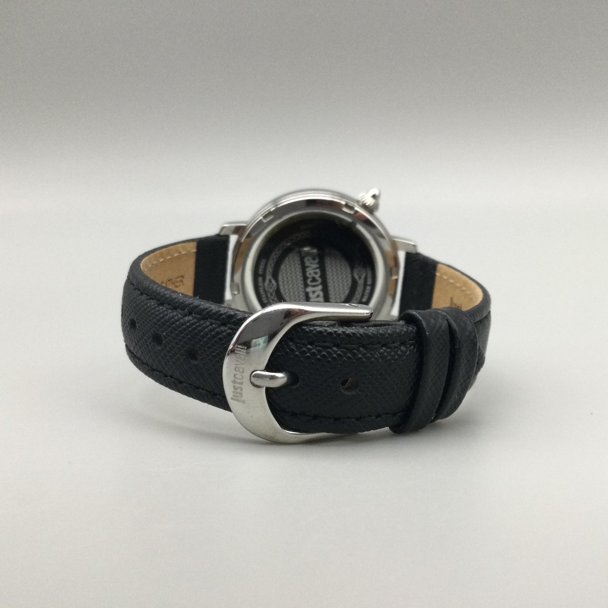 Just Cavalli Women Watch 34mm Silver Tone Black Leather Band  display picture 3