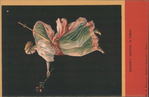 Ballerina Baccante Danzante Pompei con Tiro Fluente Drappeggio Donna Vintage PC - Foto 1 di 2