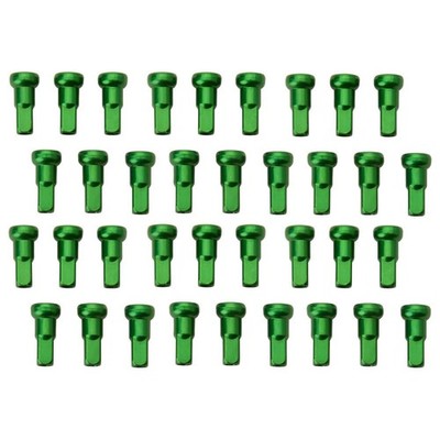 Tusk Impact Wheel Replacement Spoke Nipple Kit Rear Green For Kawasaki KX250F