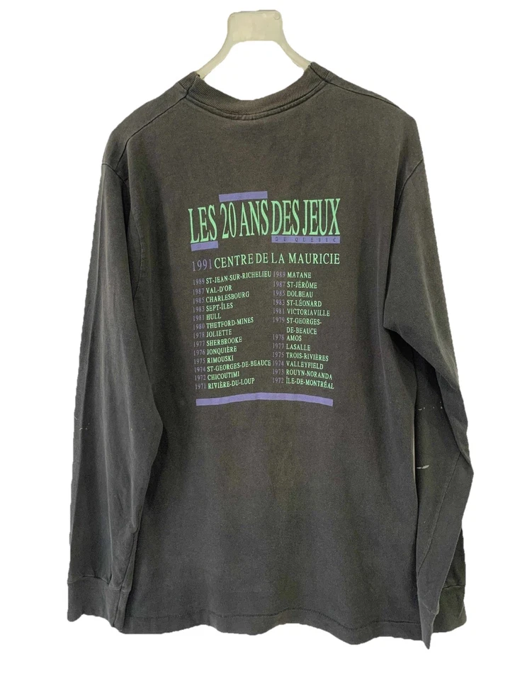 Винтажный свитшот 1991 Fruit of the Loom Canada M Jeux du Québec Centre No78 - Изображение 2 из 4