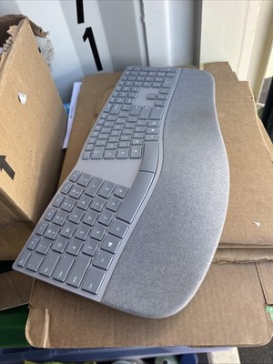 Microsoft Surface Ergonomic Keyboard Wireless Bluetooth Gray Numeric Keypad