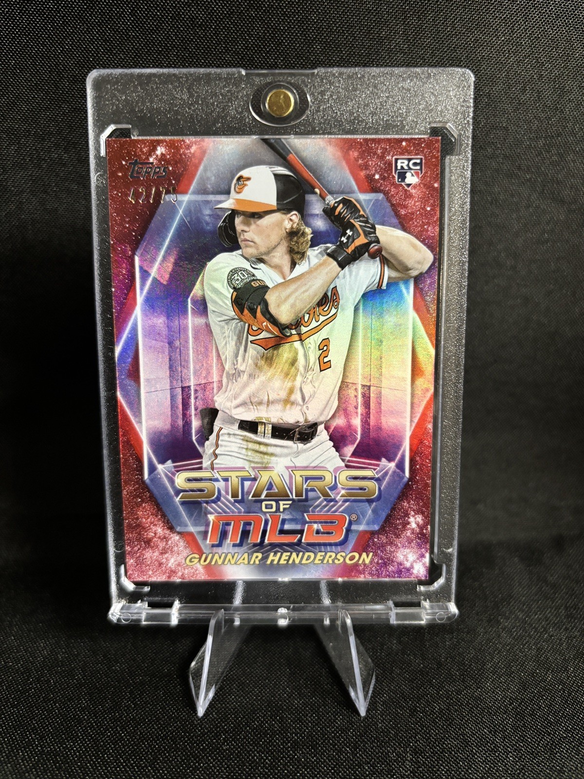 2023 Topps Stars of MLB Red Gunnar Henderson #SMLB-37 /75 Rookie Card Orioles