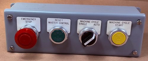 Never Installed - Hoffman E4PB Enclosure w/ Allen Bradley Switches 4-Push Button