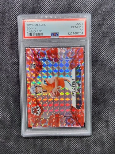 2024 Mosaic Bo Nix (RC) No.271 CAMO RED PSA 10