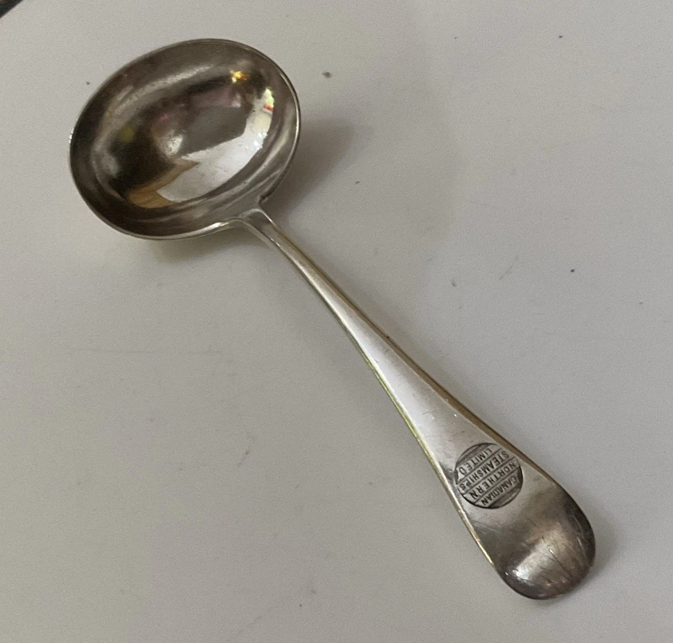 Dixon Canadian Steamships Silver Plate EPNS Old English 18cm Sauce Ladle Cutlery