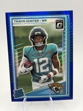 2025 Panini Donruss Optic - Rated Rookie Travis Hunter #201 Blue Hyper Prizm
