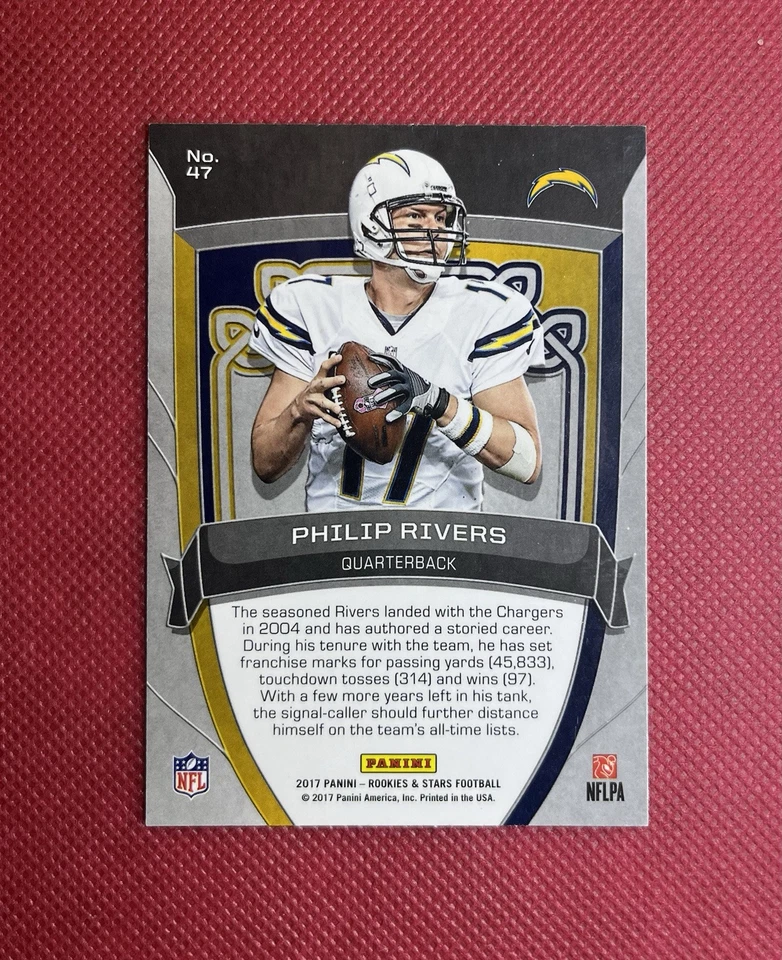 Philip Rivers 2017 Panini Rookies and Stars Football Crusade Blue #47 - Image 2 of 2