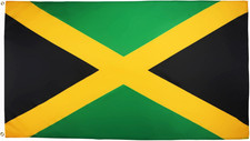- Jamaica Flag - 2X3 Ft - 100D Polyester Jamaican Banner with Two Metal Grommets