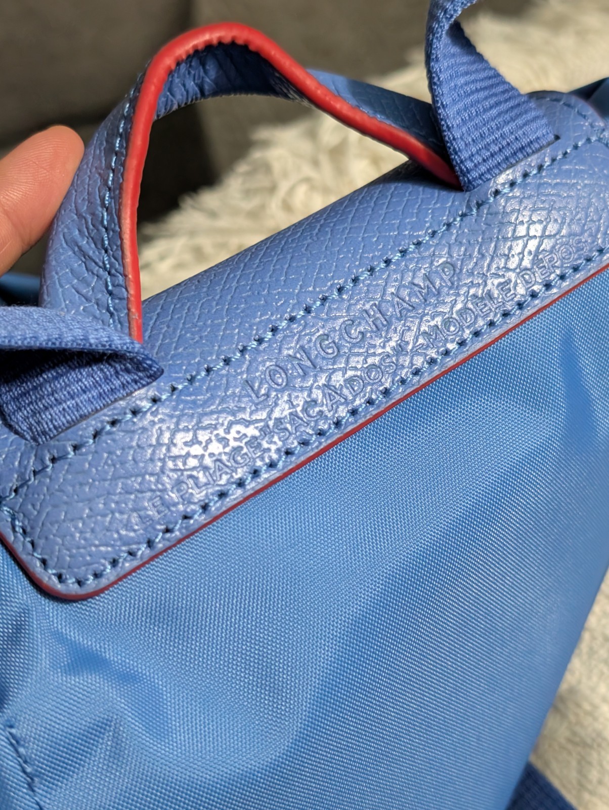 Authentic Longchamp Backpack Myosotis Unused - image 8