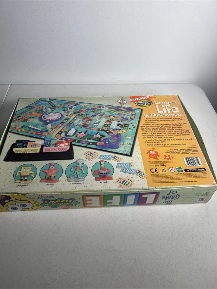 The Game of Life Board Game"SpongeBob SquarePants Edition" 2005- SEE DETAILS - Image 3 of 4