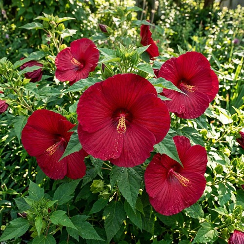 100 Deep Red Giant Hibiscus Seeds - Beautiful Garden Plants - Easy to Grow - Picture 2 of 6