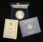 2011 American Eagle One Ounce 0.999 Silver Proof Coin US Mint COA & OGP