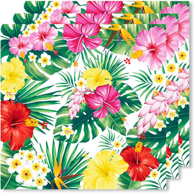 20 Stück Dschungel Hawaii Servietten, 33x33cm für Sommer Party Tischdeko, Tropis
