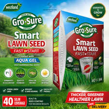 Gro-Sure Smart Lawn Seed Fast Start Grass Cold Quick Establish in Shade or Sun