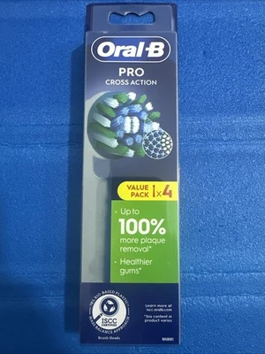Oral-B Pro Cross Action Electric Toothbrush Heads - Pack of 4