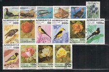 Azerbaïdjan 1996 16 timbres oblitérés Faune et flore (AA47)