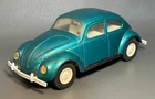 VINTAGE TONKA 1960'S Pressed Steel Volkswagen VW Beetle Bug 8.5 INCH  BLUE-GREEN