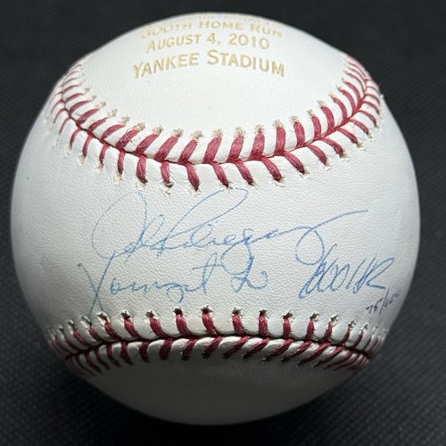 Alex Rodriguez Youngest to 600 HR Signed Baseball MLB Authentication COA Yankees