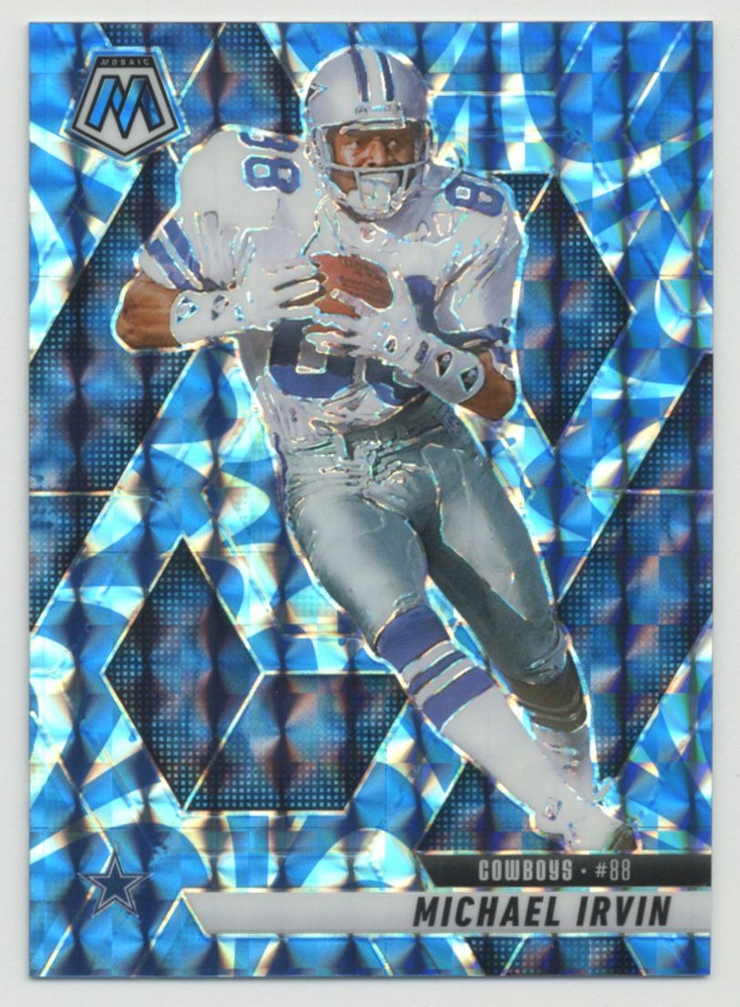 Michael Irvin 2025 Panini Mosaic Reactive Blue Prizm #187 Dallas Cowboys