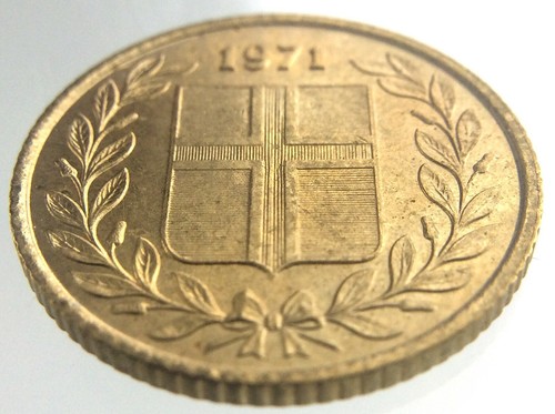 Lot of 4 Coins 1971 Iceland 50 Aurar 5 10 Kronur 1 Krona Uncirculated Coins T380 - Picture 10 of 10