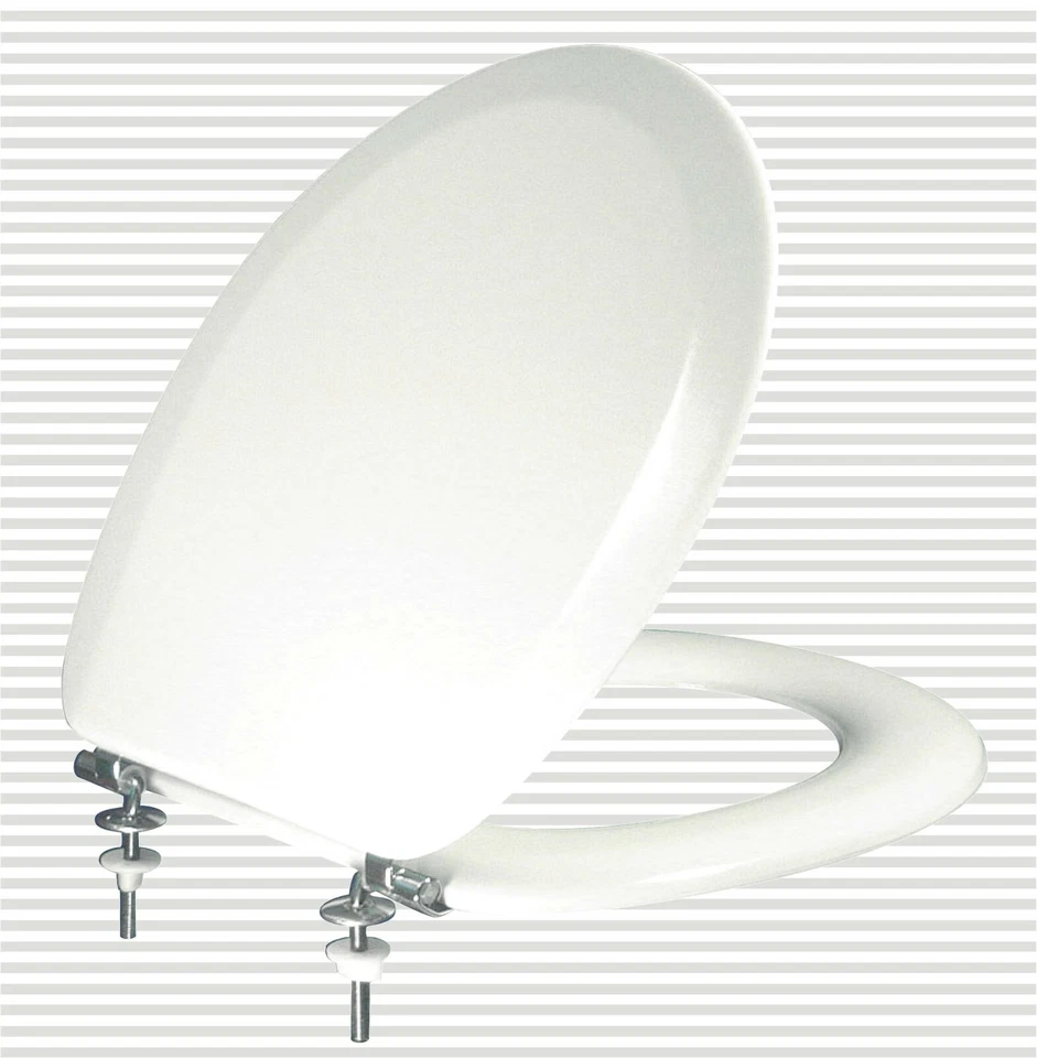 WC Sitz Polsi Soft gepolstert mit Edelstahlscharnieren, weiß 69502 - Bild 3 von 4