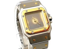 Cartier Santos Bicolor Automatic Damen Armbanduhr aus dem 1980er Jahre Full Set