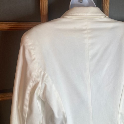Worthington Stretch Women's Ivory Blazer Size 12 19x28 Cotton Blend - Picture 9 of 12