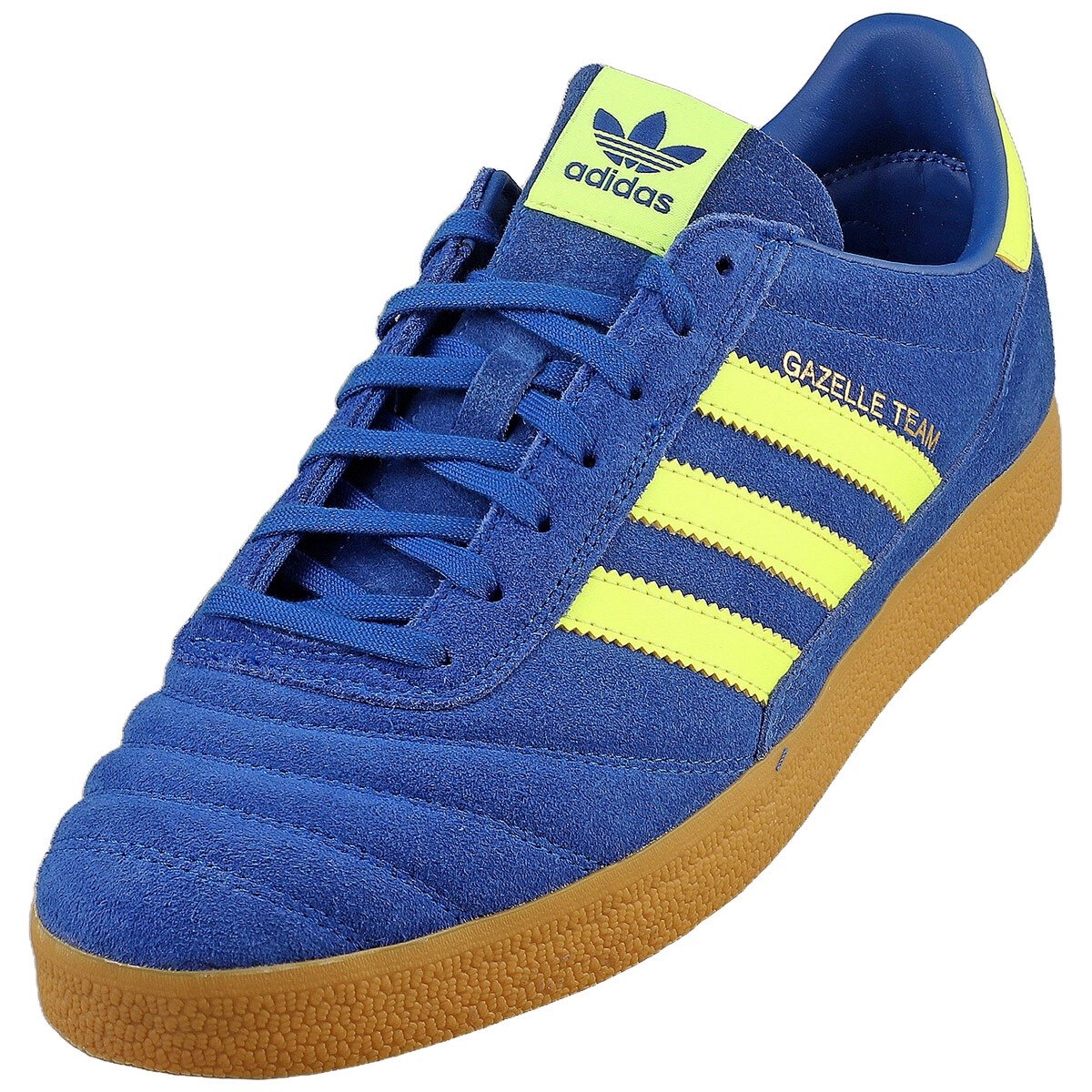 adidas Gazelle Team Mens Fashion Sneakers in Blue Yellow