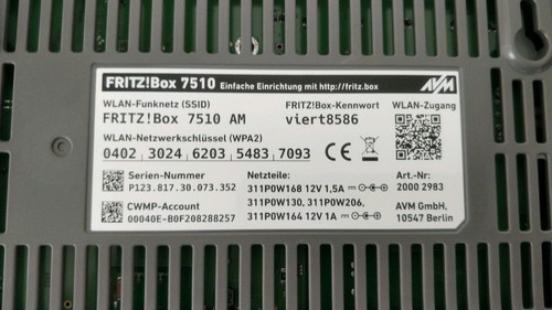 AVM FRITZ!Box 7510 WLAN Router, VoIP VDSL/DSL Dual Band (20002983) - Bild 4 von 6