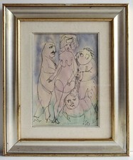 ACQUERELLO Tecnica mista MINO MACCARI 27 X 39 Arte Fiera