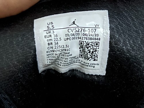 Taglia 5.5 - Nike Air Jordan 1 SE Mid Bianco Laser Arancione CV5276-107 - Foto 7 di 8