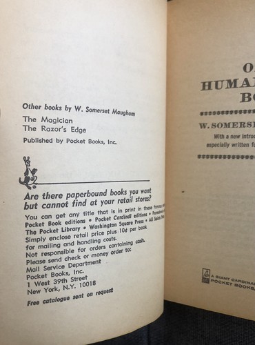 LAURENCE HARVEY MOVIE TIE-IN VTG PB LOT (2) OF HUMAN BONDAGE + ROOM AT THE TOP - Picture 2 of 4
